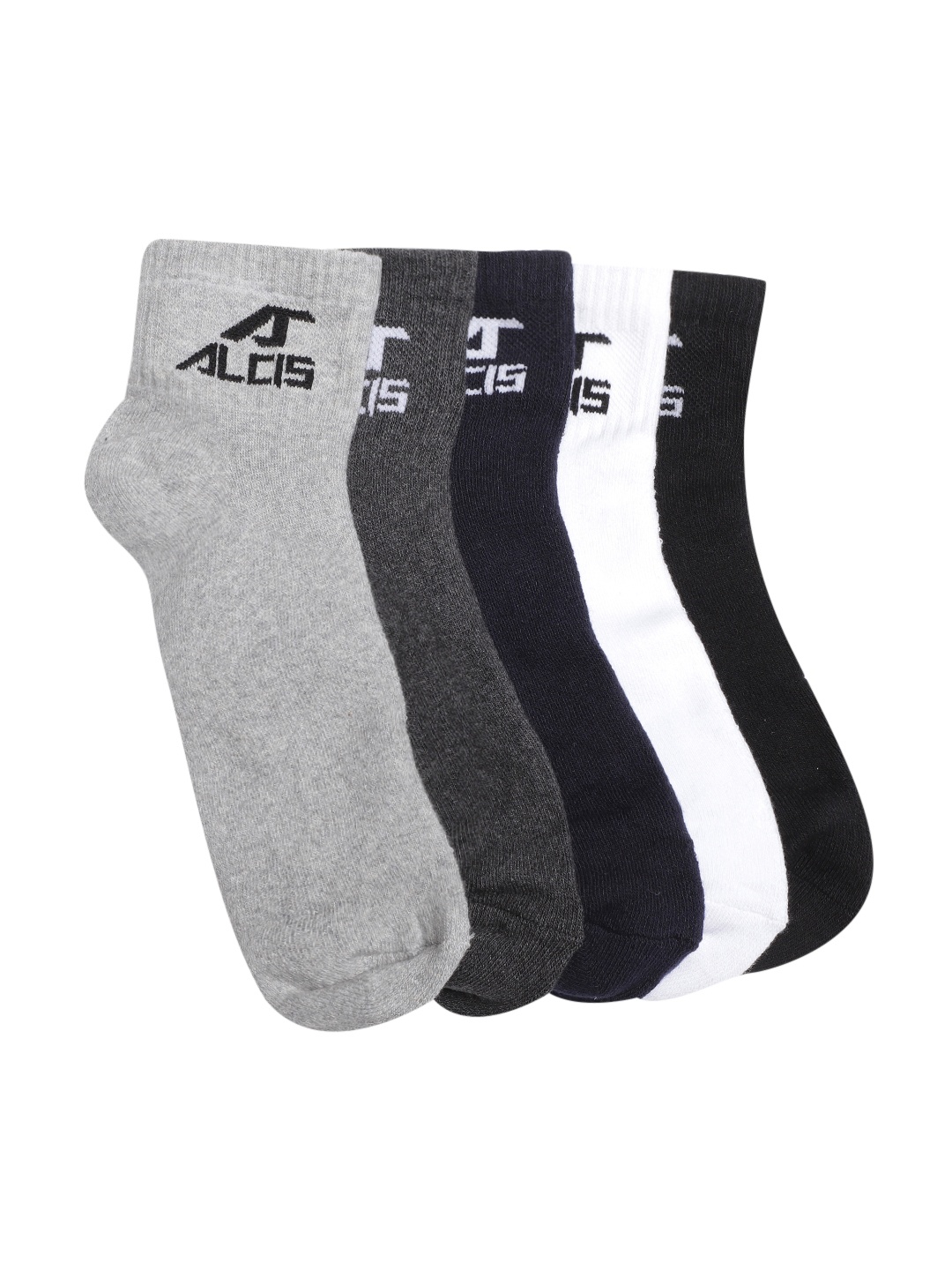 

Alcis Men Set of 5 Solid Ankle-Length Socks, Multi