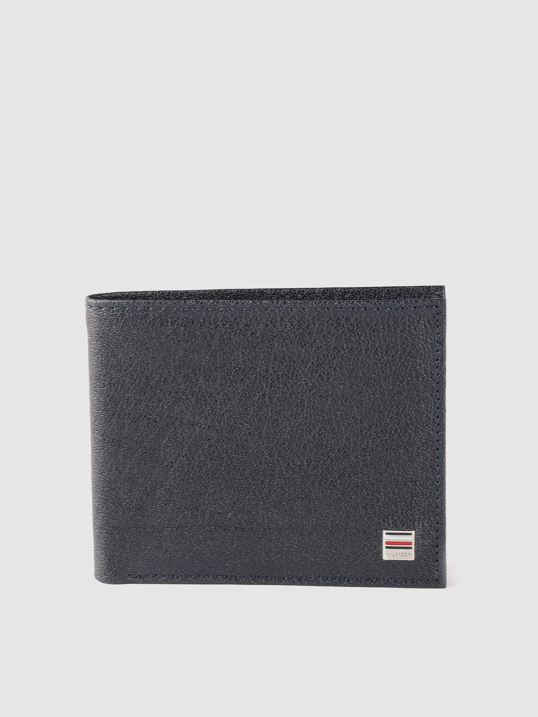 

Tommy Hilfiger Men Navy Blue Solid Leather Two Fold Wallet