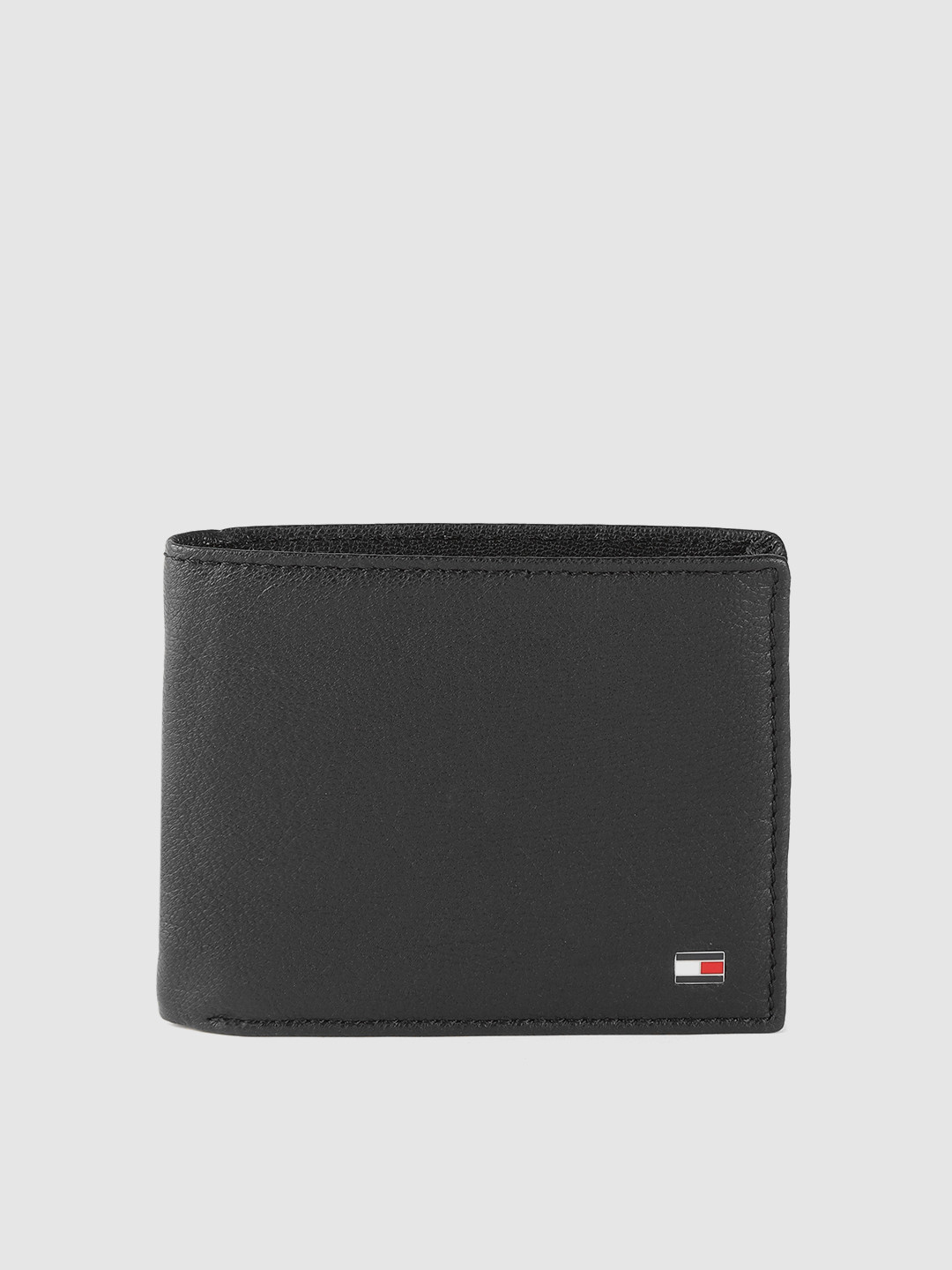 

Tommy Hilfiger Men Black Solid Leather Two Fold Wallet