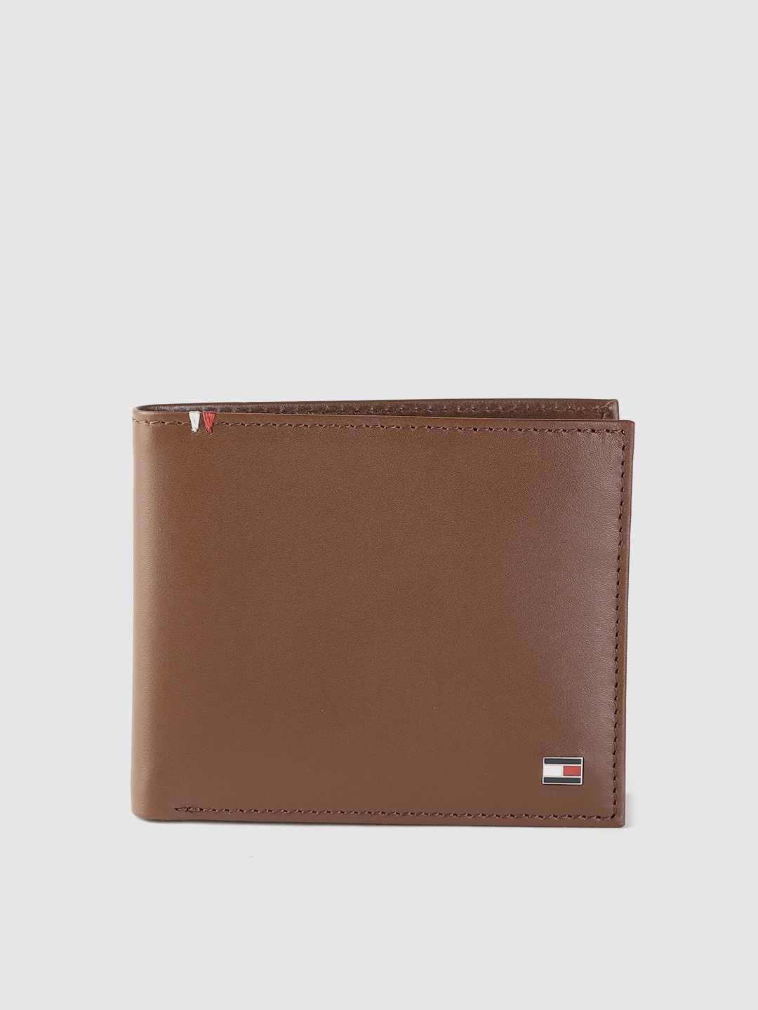 

Tommy Hilfiger Men Brown Solid Leather Two Fold Wallet