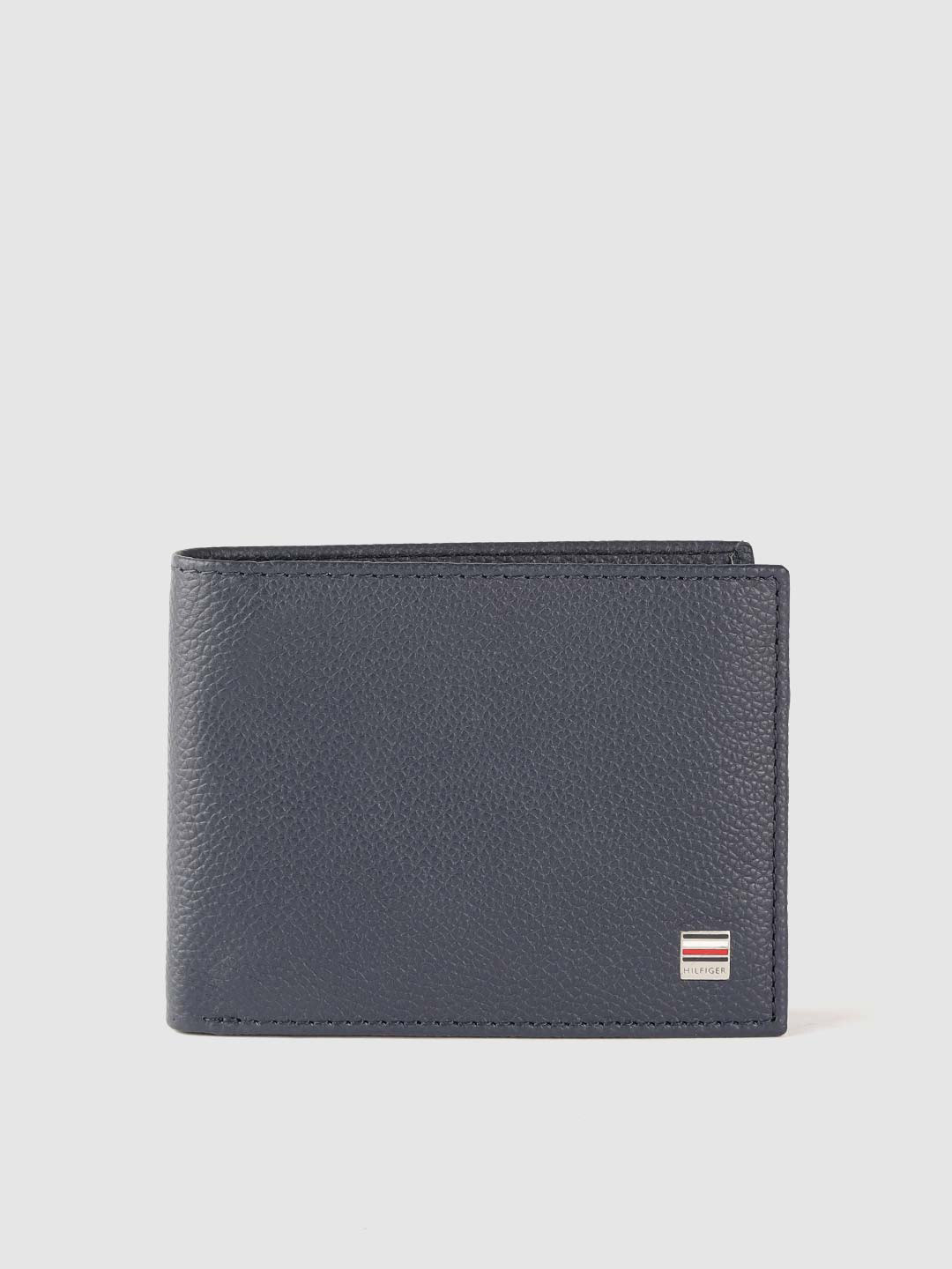 

Tommy Hilfiger Men Navy Blue Solid Leather Two Fold Wallet