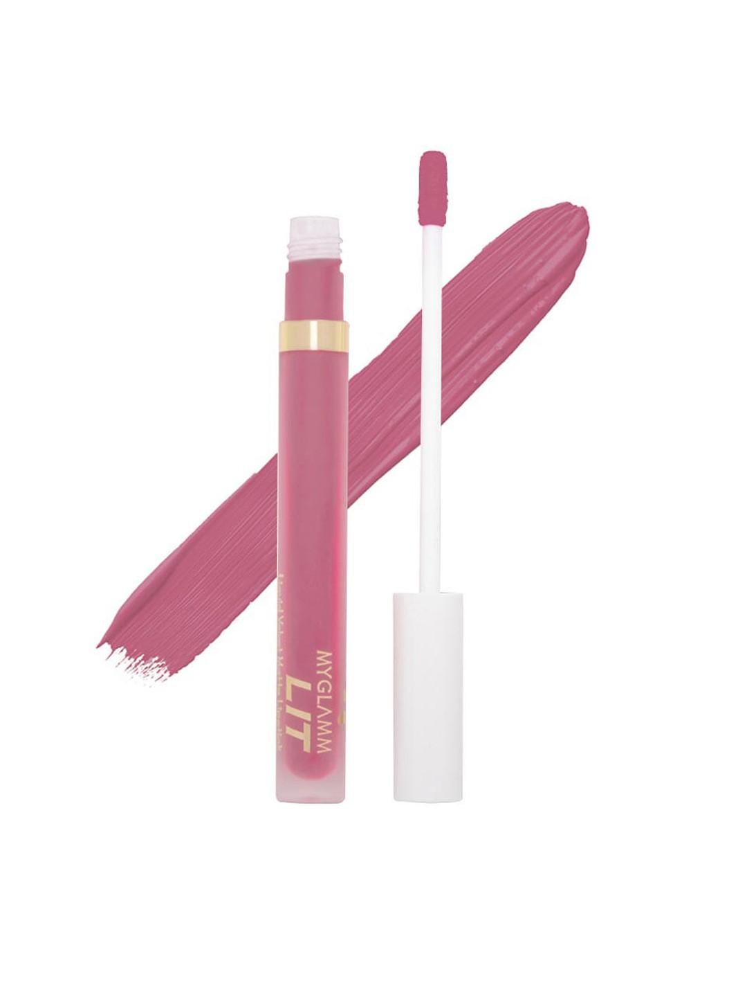 

MyGlamm LIT Liquid Velvet Matte Lipstick-Yummy-3ml, Pink