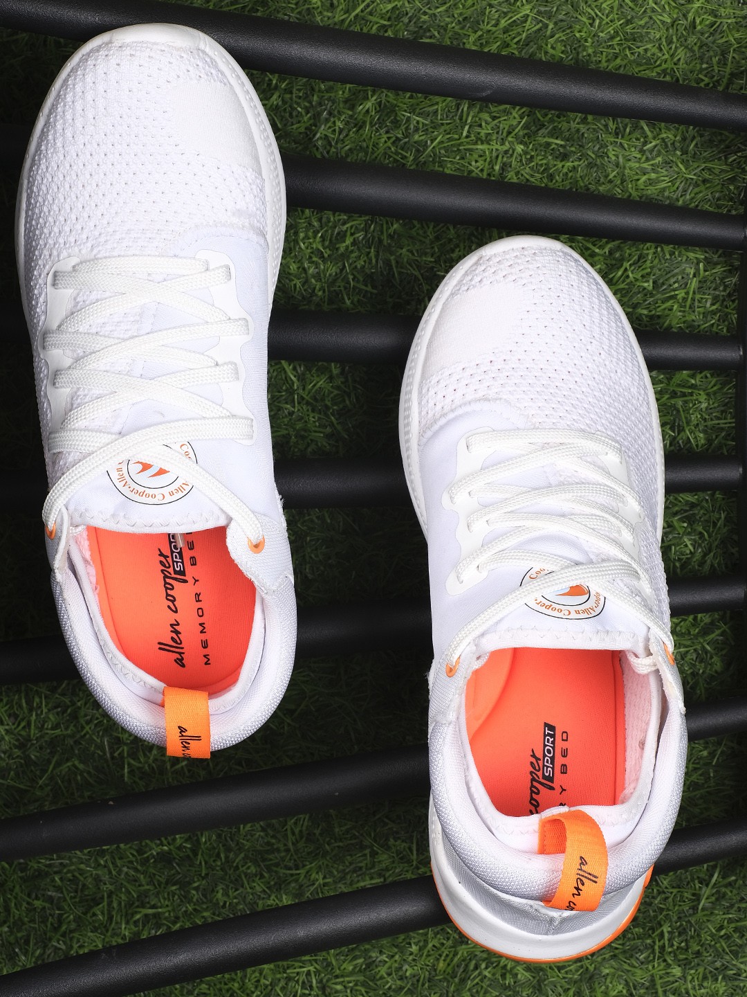 

Allen Cooper Men White Mesh Long Distance Running Non-Marking Shoes