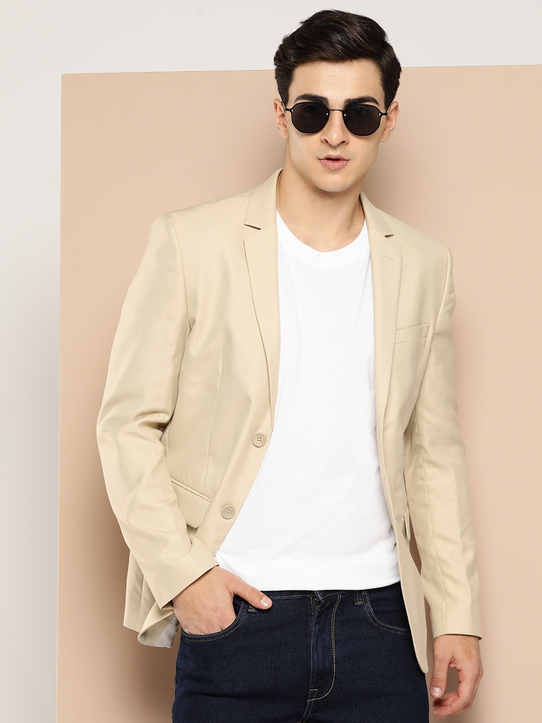 

INVICTUS Slim Fit Smart Casual Blazer, Beige