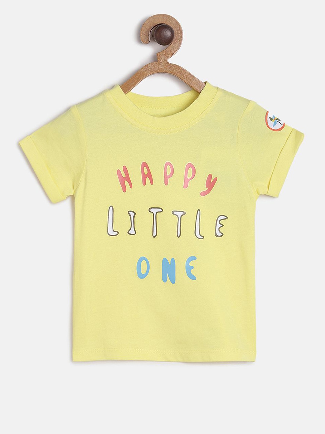

MINI KLUB Infant Boys Typography Printed Cotton T-shirt, Yellow