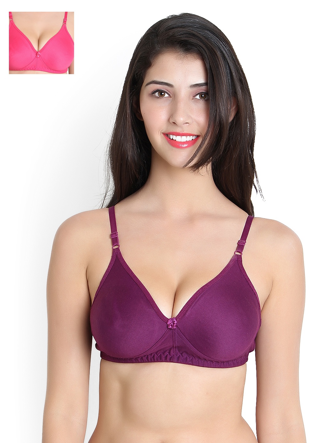 

Leading Lady Pack of 2 Full-Coverage Bras, Purple