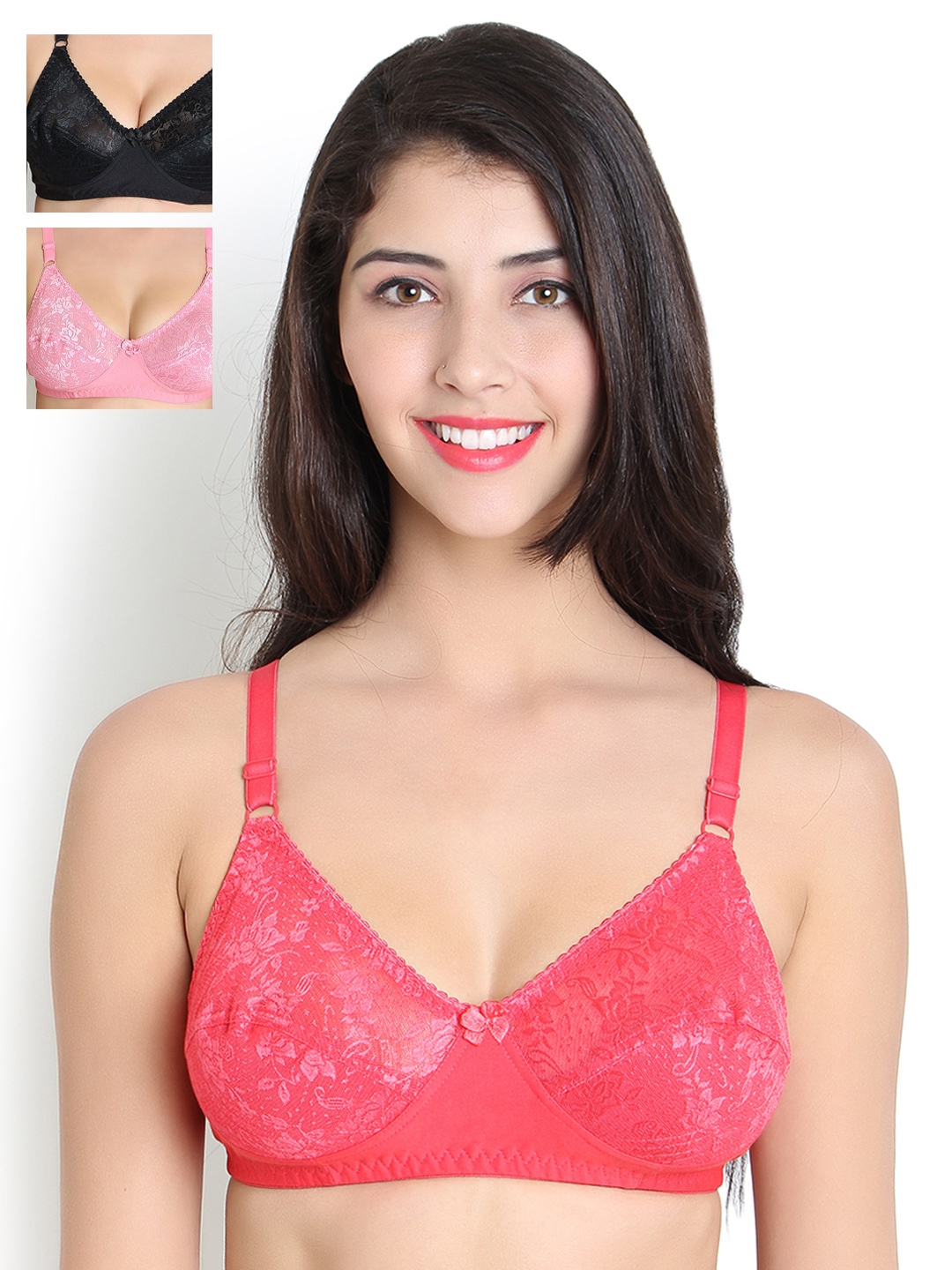 

Leading Lady Pack of 3 Bras, Black