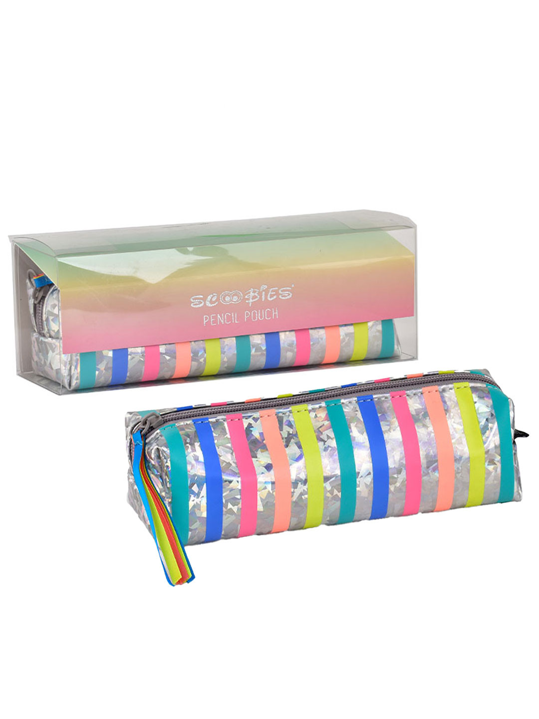 

SCOOBIES Silver Stripe Love Pencil Case