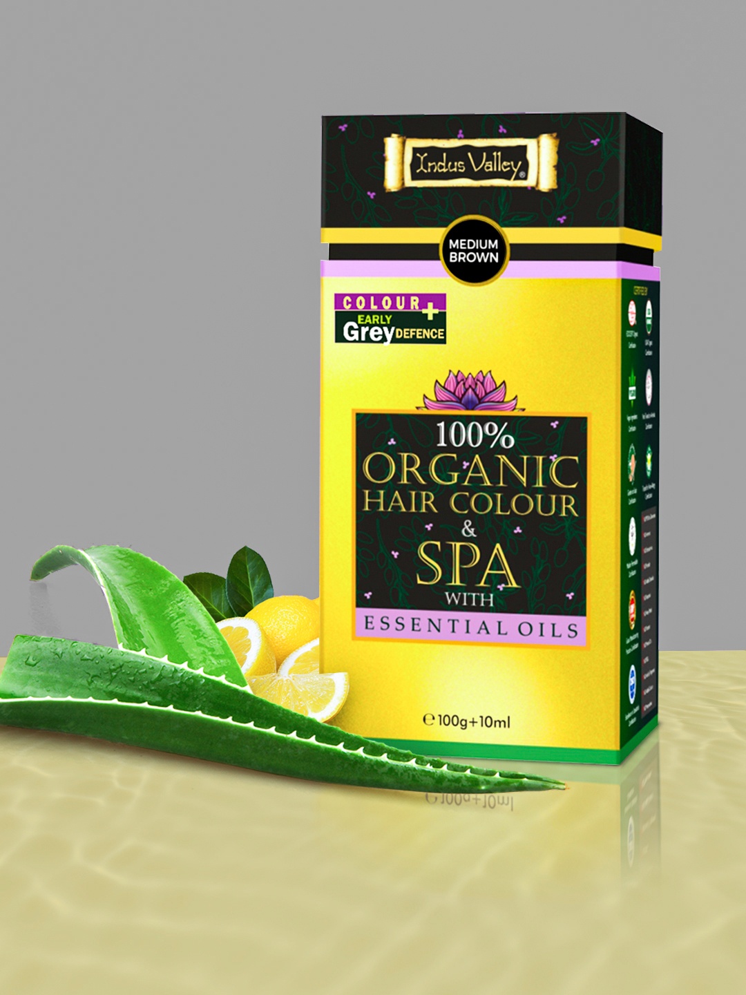 

Indus Valley 100% Oragnic Hair Colour & Spa with Essential Oil-Medium Brown-110g
