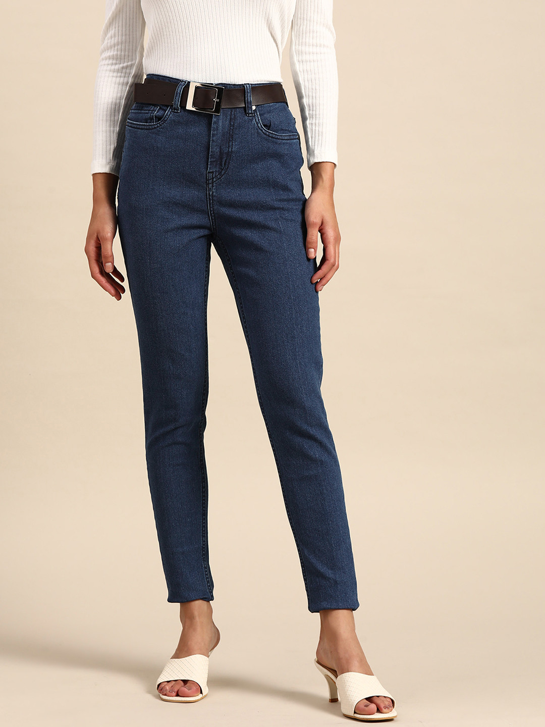 

all about you Women Navy Blue Skinny Fit Stretchable Jeans