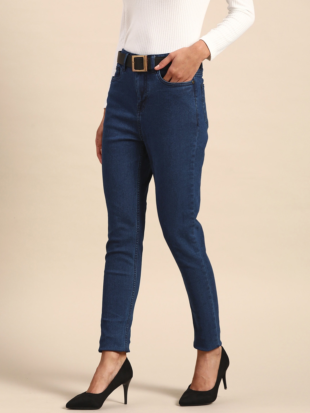 

all about you Women Navy Blue Skinny Fit Stretchable Jeans