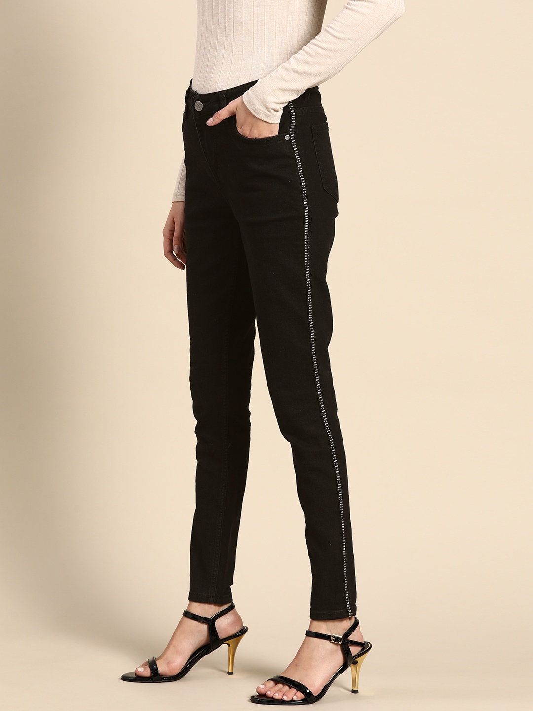

all about you Women Black Skinny Fit Stretchable Jeans