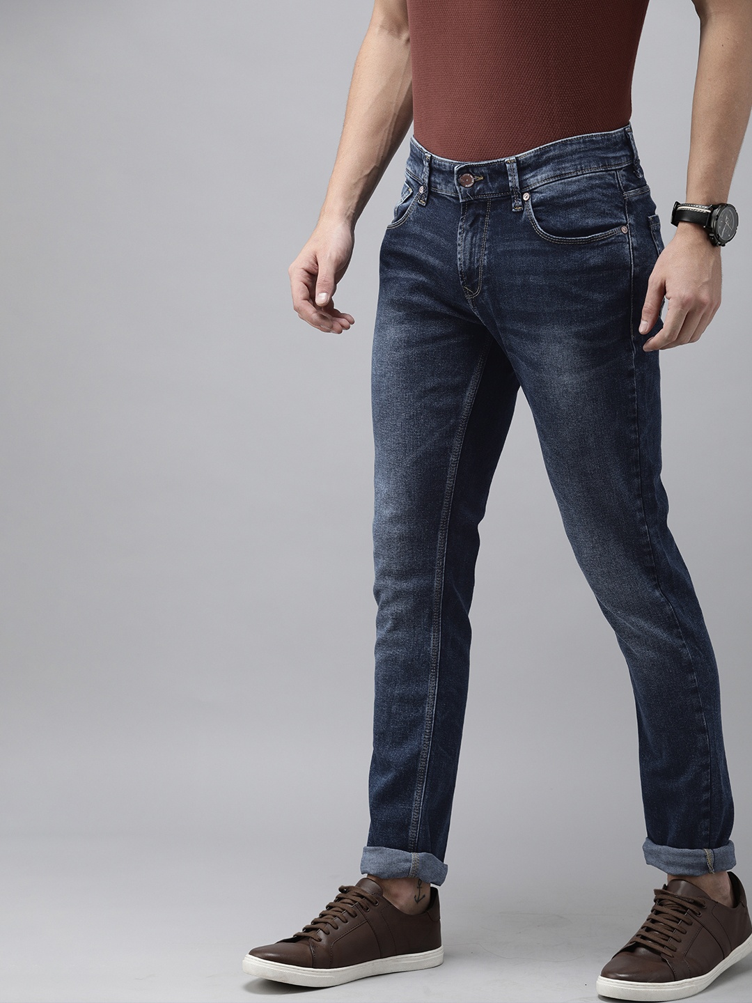 

SPYKAR Men Blue Skinny Fit Low-Rise Light Fade Stretchable Jeans
