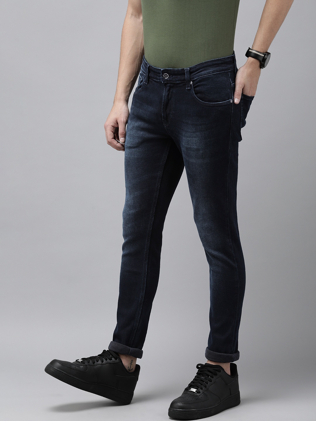 

SPYKAR Men Blue Super Skinny Fit Low-Rise Light Fade Stretchable Jeans