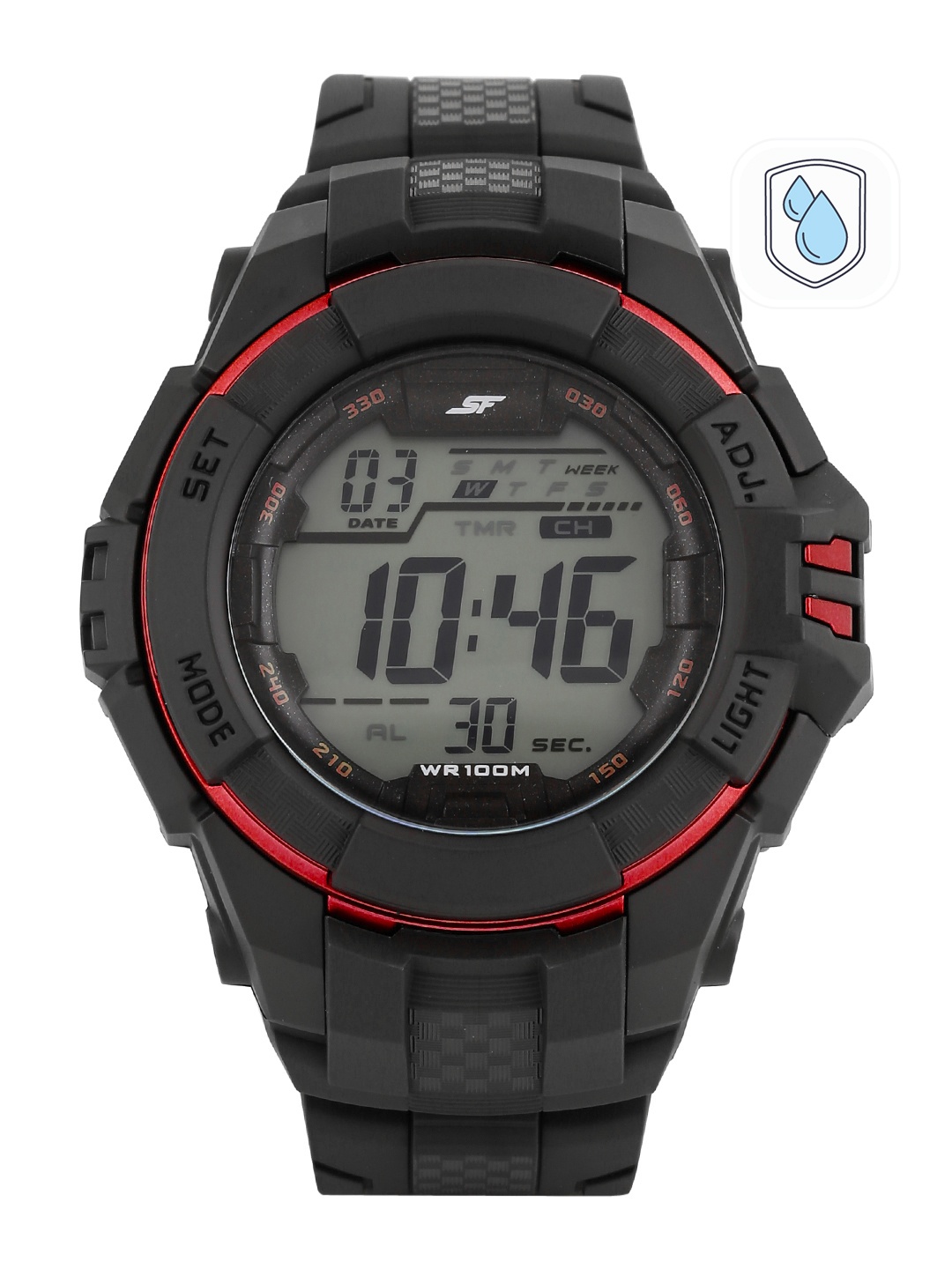 

Sonata Ocean Series Men Black Digital Watch 77055PP02