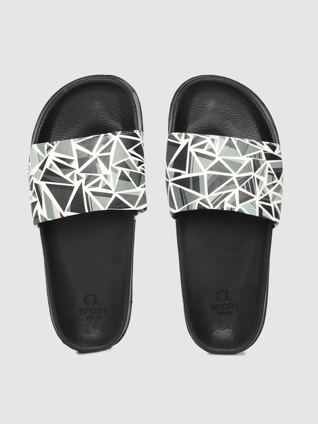 

Carlton London sports Women Black & White Geometric Print Sliders
