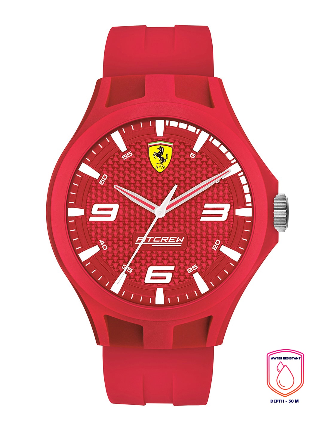 

SCUDERIA FERRARI Men Red Brass Dial & Red Straps Analogue Watch 0830677