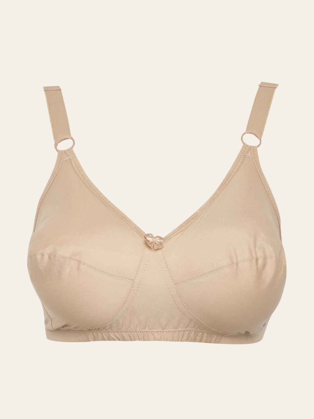 

DressBerry Beige Solid Everyday Bra - Full Coverage Non-Wired Non Padded