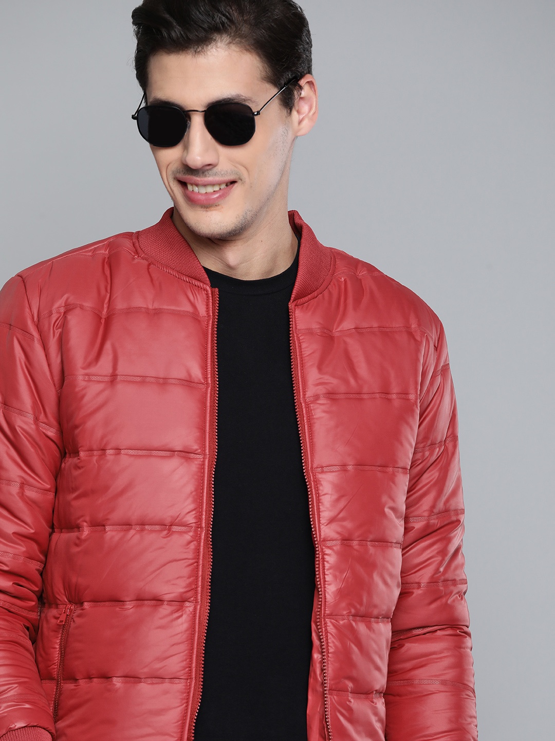 

HERE&NOW Men Maroon Padded Jacket