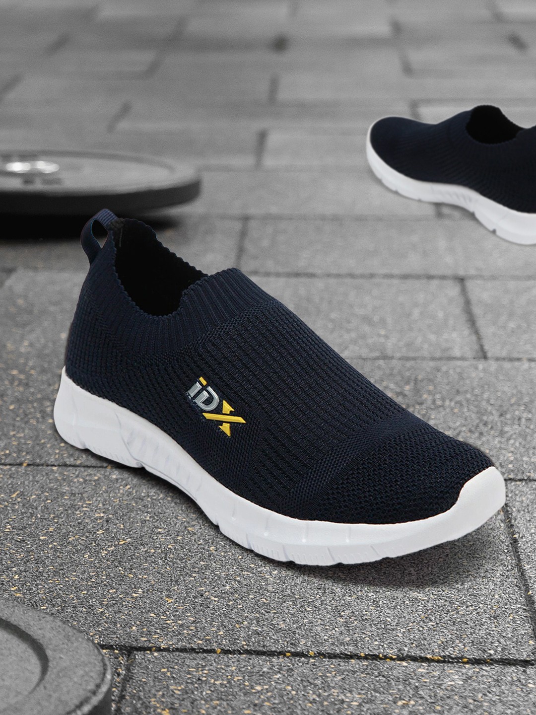 

ID Men Navy Blue Woven Design Running Shoes