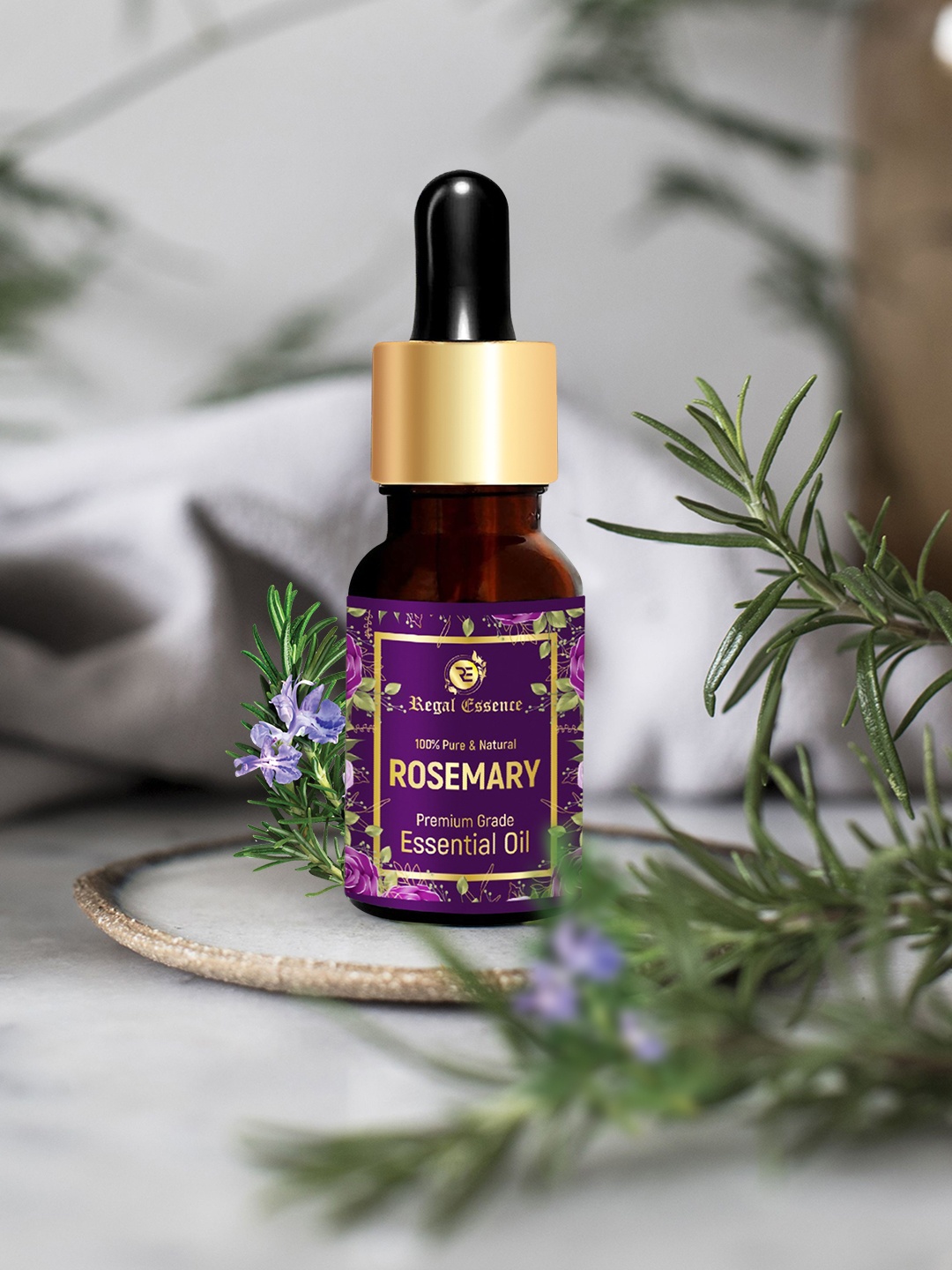 

Regal Essence Women Rosemary Essential Oil For Hair & Skin Care 15ml, Transparent