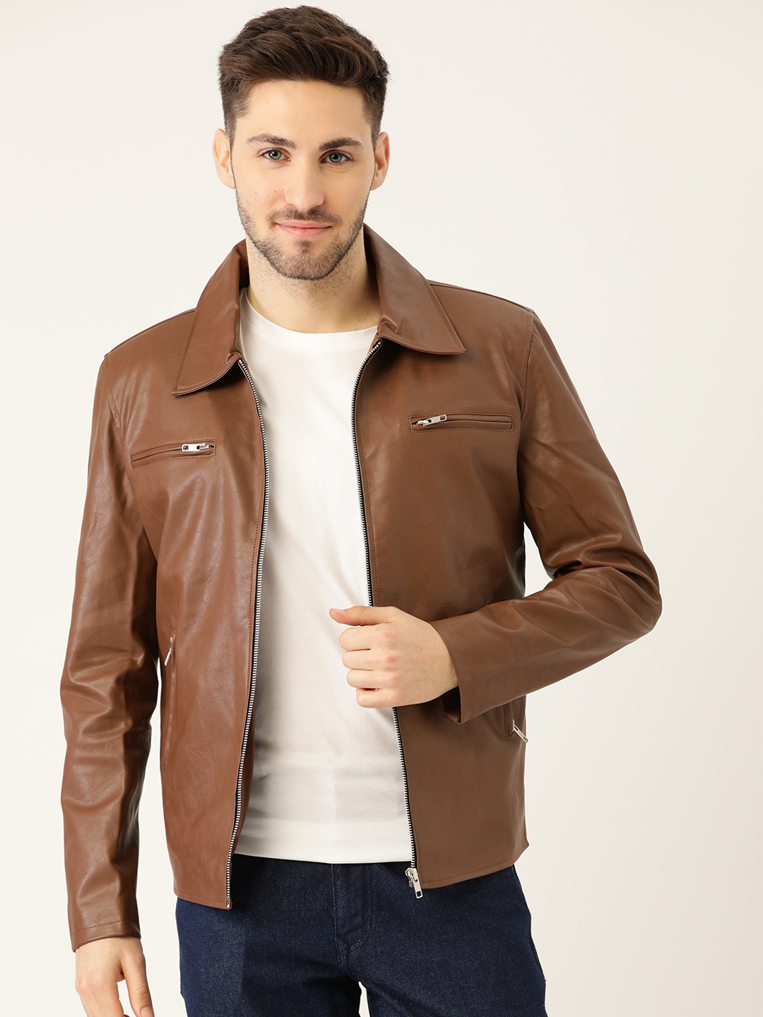 

Leather Retail Men Brown Leather Jacket