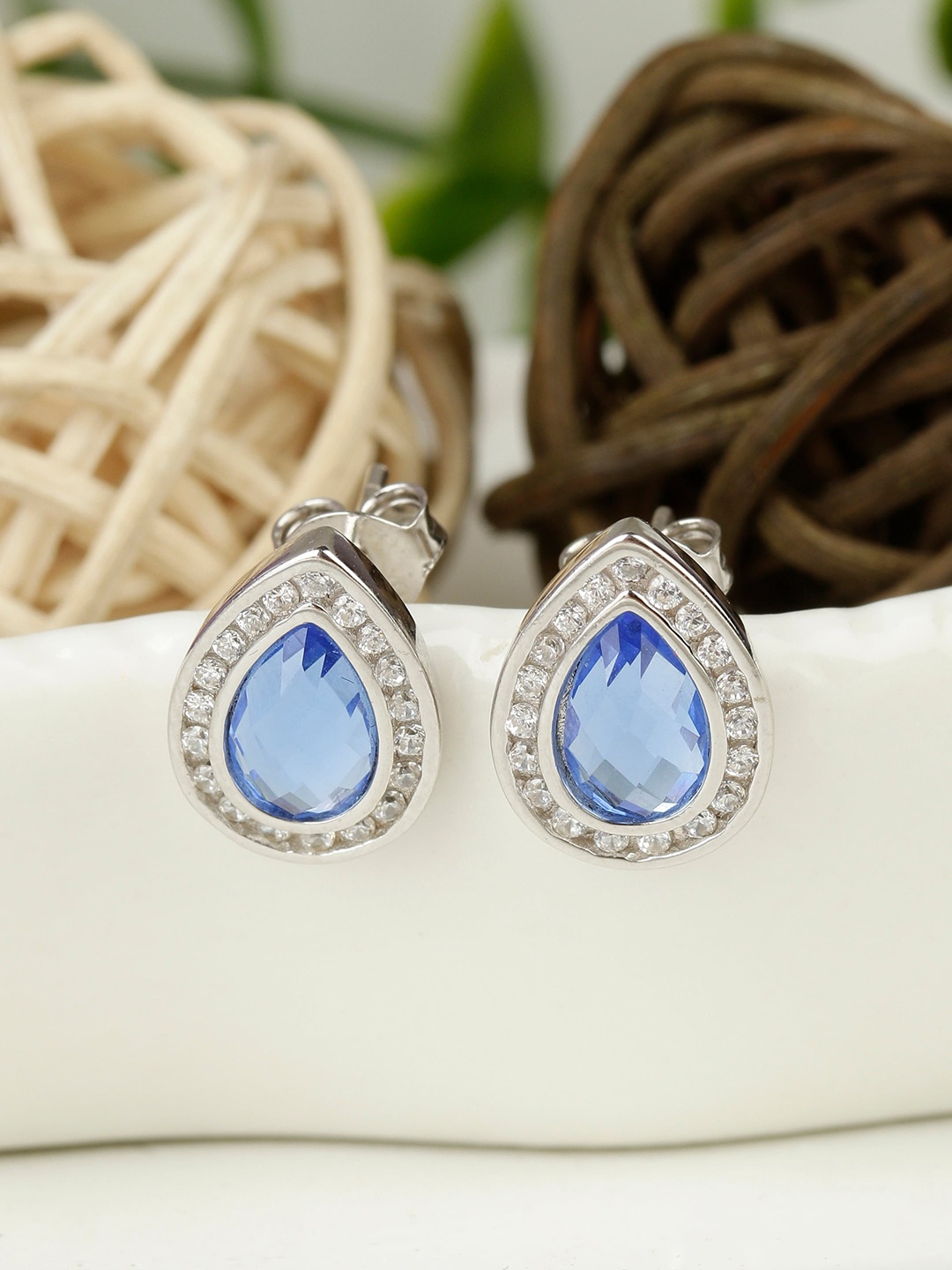 

GIVA 925 Sterling Silver Rhodium Plated In the Mood for Blues Earrings