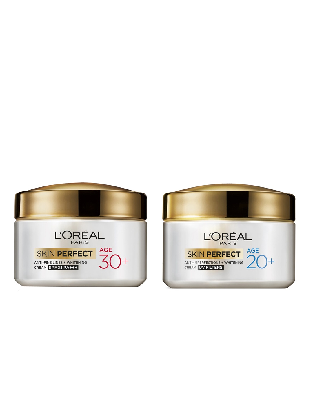 

Loreal Paris Set of Skin Perfect Age 30+ & Age 20+ Cream, White