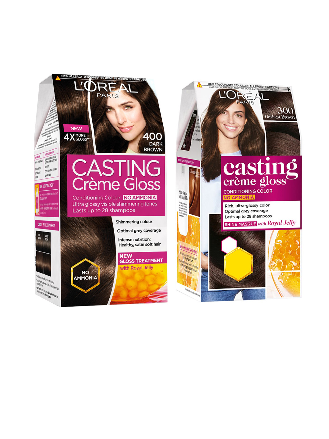 

LOreal Paris Set Of Women Casting Creme Gloss Hair Colour - Dark Brown & Darkest Brown