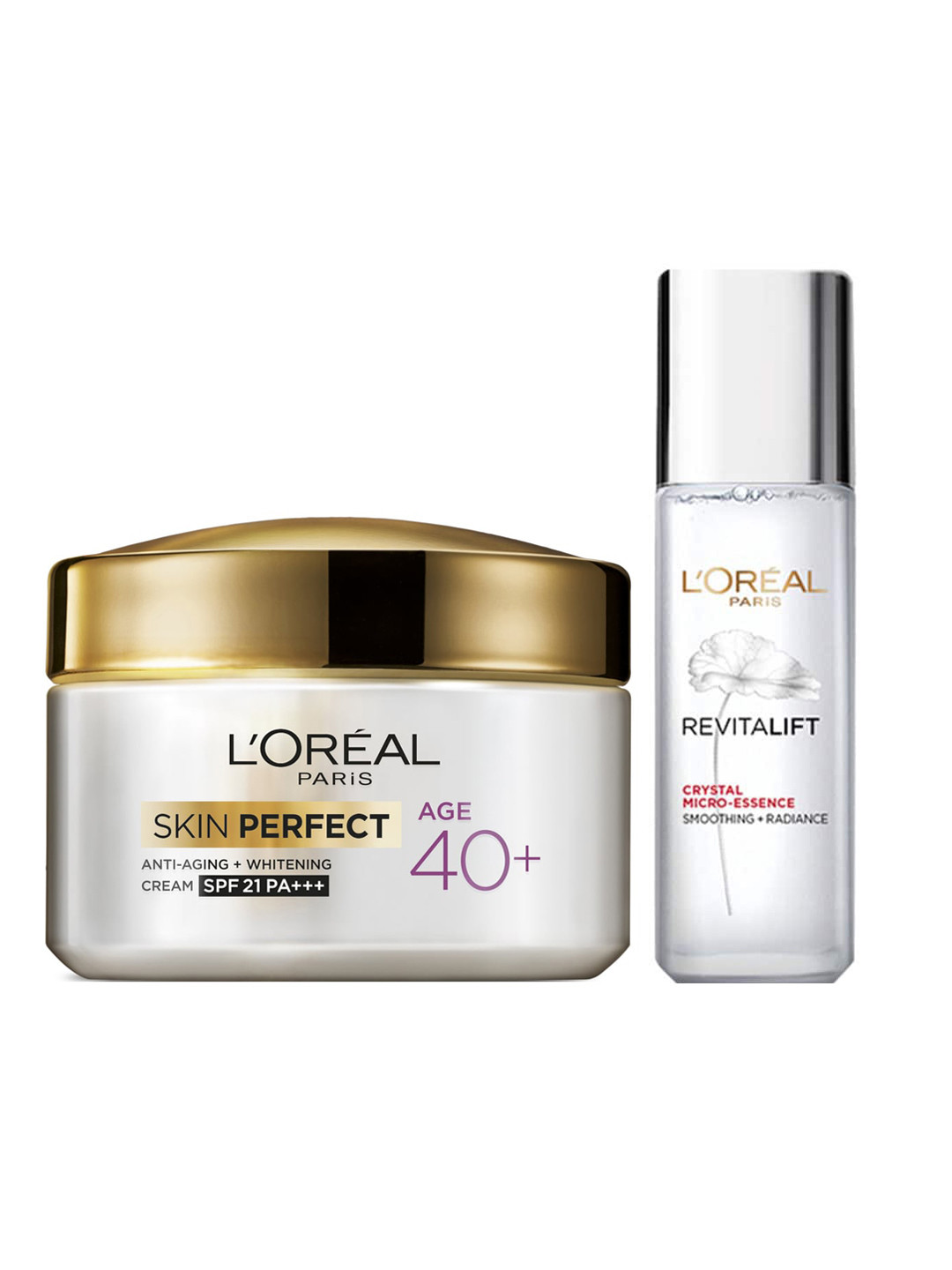

LOreal Paris Set of Skin Perfect Cream & Revitalift Face Serum, White