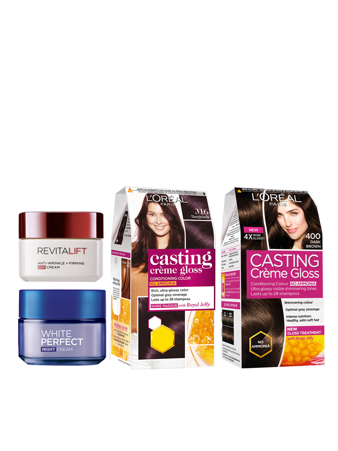 

LOreal Paris Set of Hair Colours & Moisturisers, White