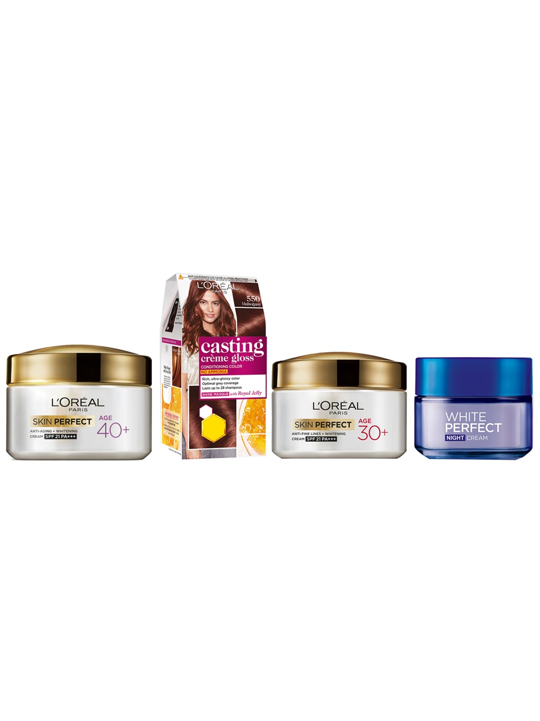 

LOreal Paris Skin Perfect Age 40+ & Age 30+ Anti-Aging Cream with Night Cream & Hair Color, White