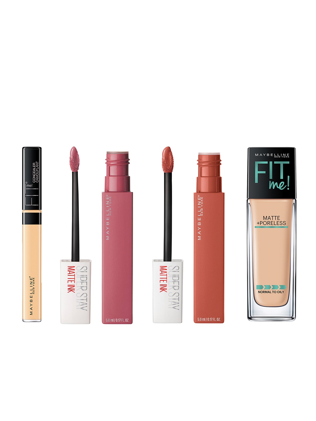 

Maybelline New York Set Of Concealer- Super Stay Matte Ink Liquid Lipstick- Foundation, Pink