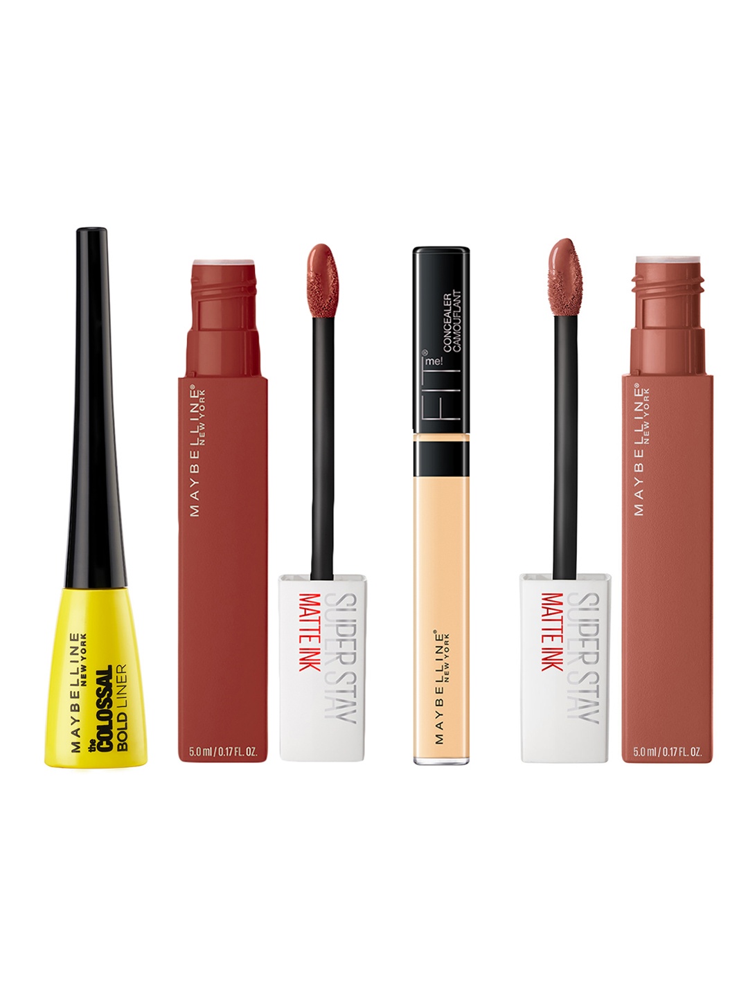 

Maybelline New York Set Of Concealer- Colossal Bold Liner- Matte Ink Liquid Lipstick, Brown