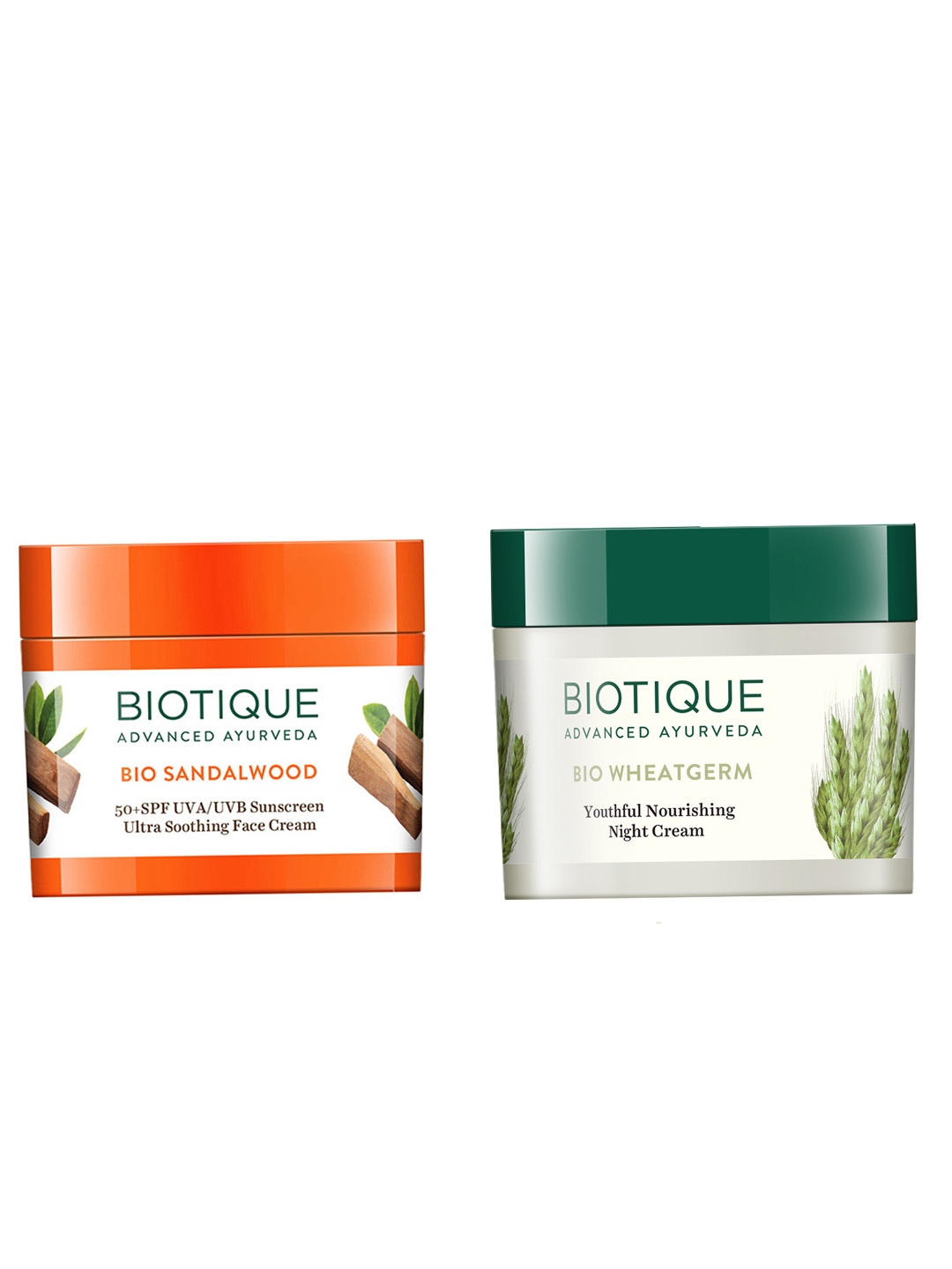 

Biotique Set Of Sustainable Sea Weed Anti-Fatigue Eye Gel & 50+ SPF UVA/UVB Sunscreen, White