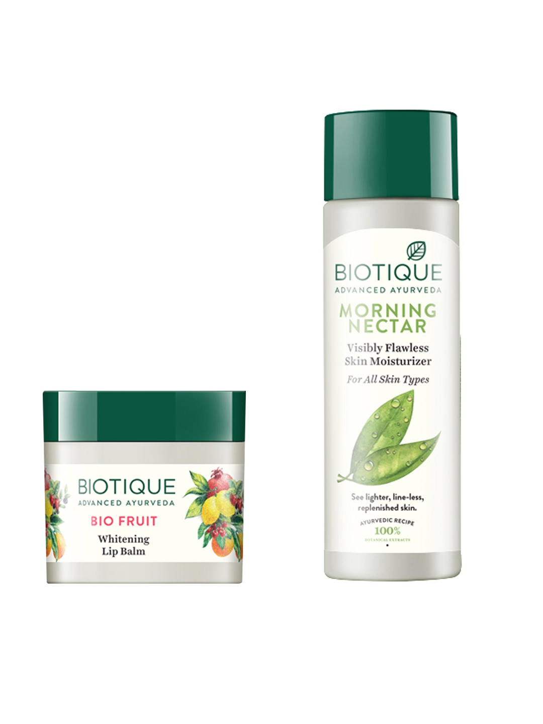 

Biotique Set Of Morning Nectar Sustainable Lotion & Bio Fruit Lip Balm, White