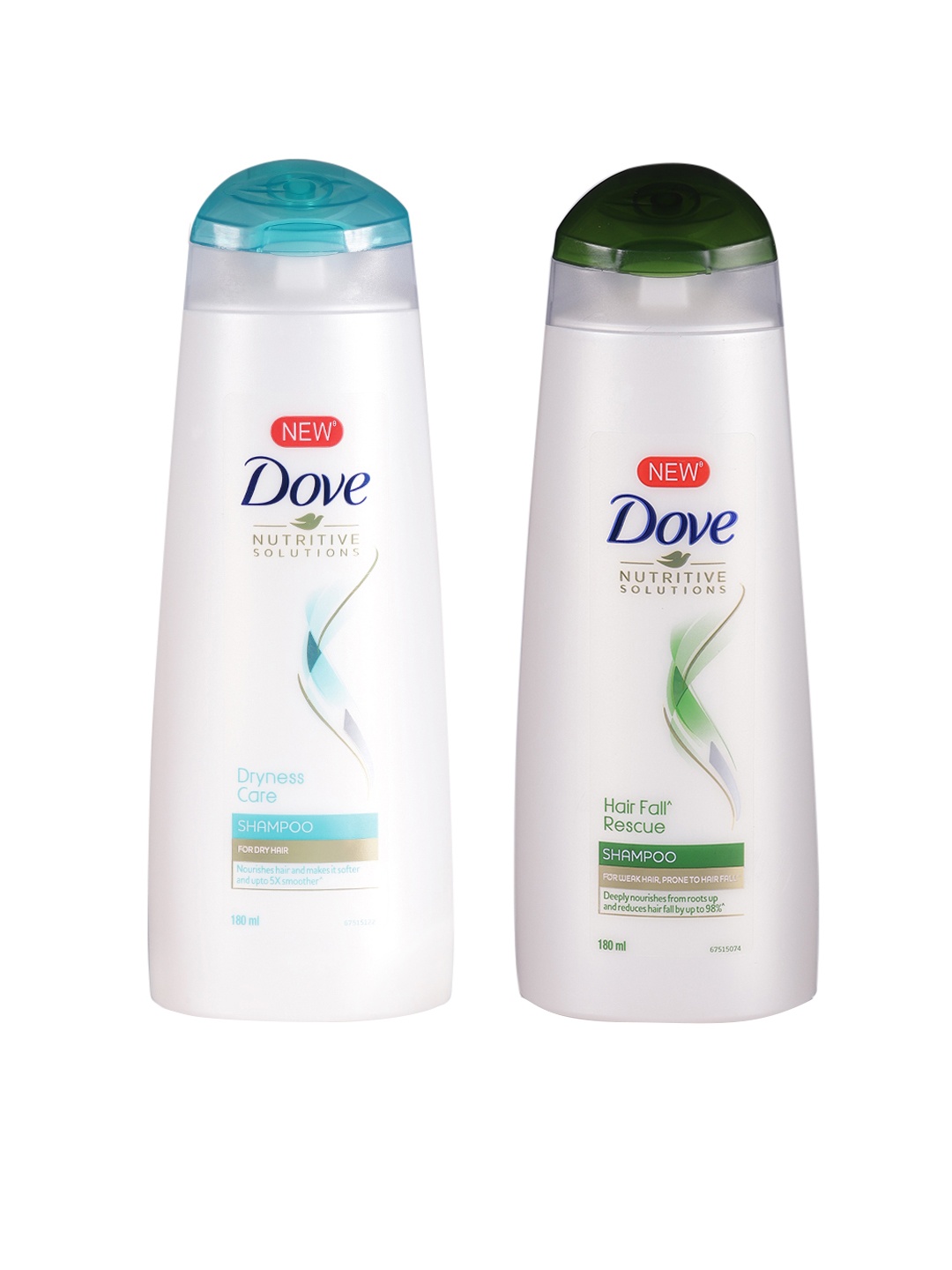 

Dove Set Of Dryness Care Shampoo & Hair Fall Rescue Shampoo, White