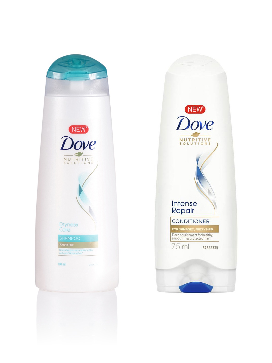 

Dove Set Of Dryness Care Shampoo & Intense Repair Conditioner, White