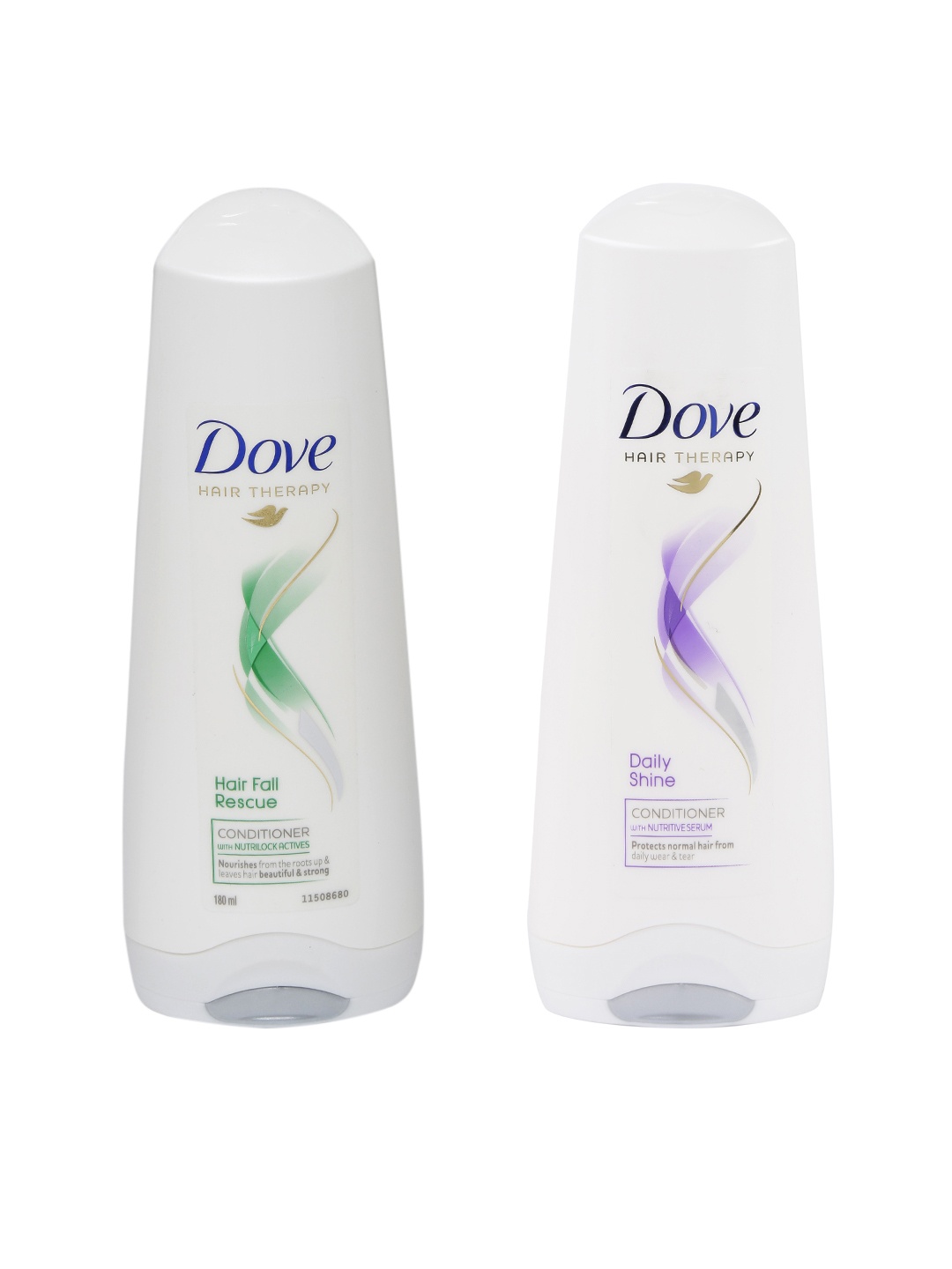 

Dove Set Of Hair Fall Rescue Conditioner & Daily Shine Conditioner, White