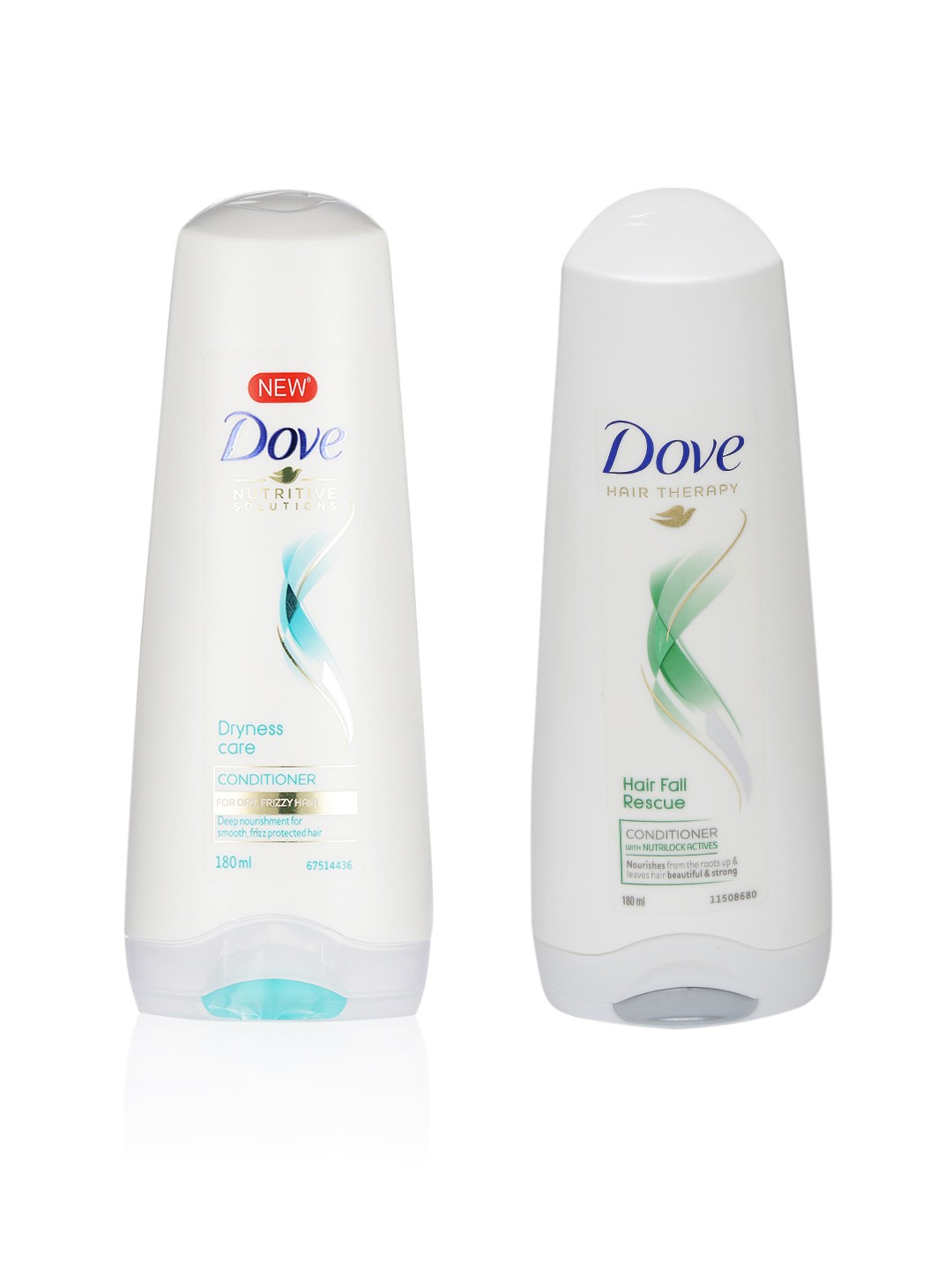 

Dove Set Of Dryness Care Conditioner & Hair Fall Rescue Conditioner, White