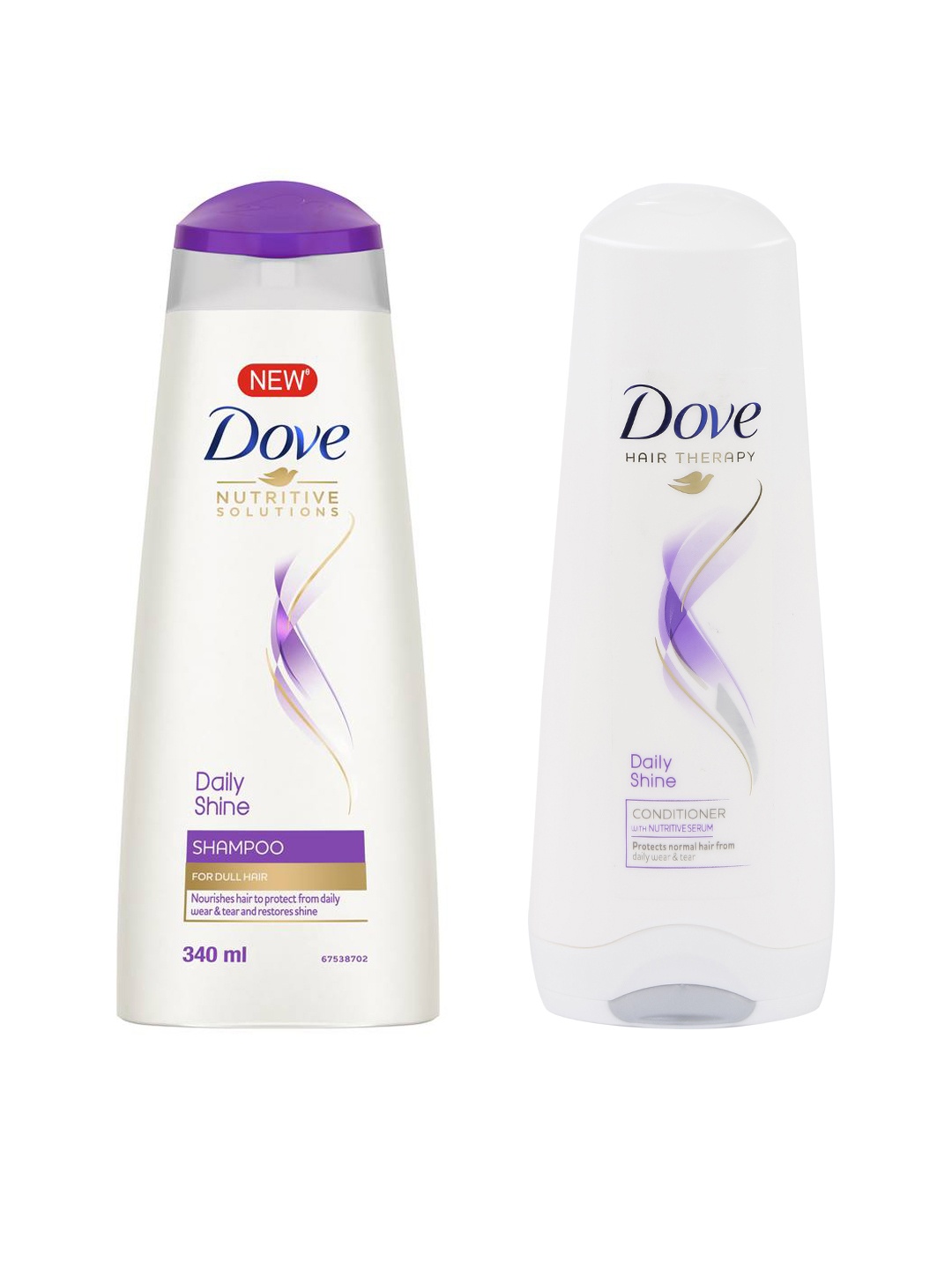 

Dove Set Of Daily Shine Shampoo & Conditioner, White