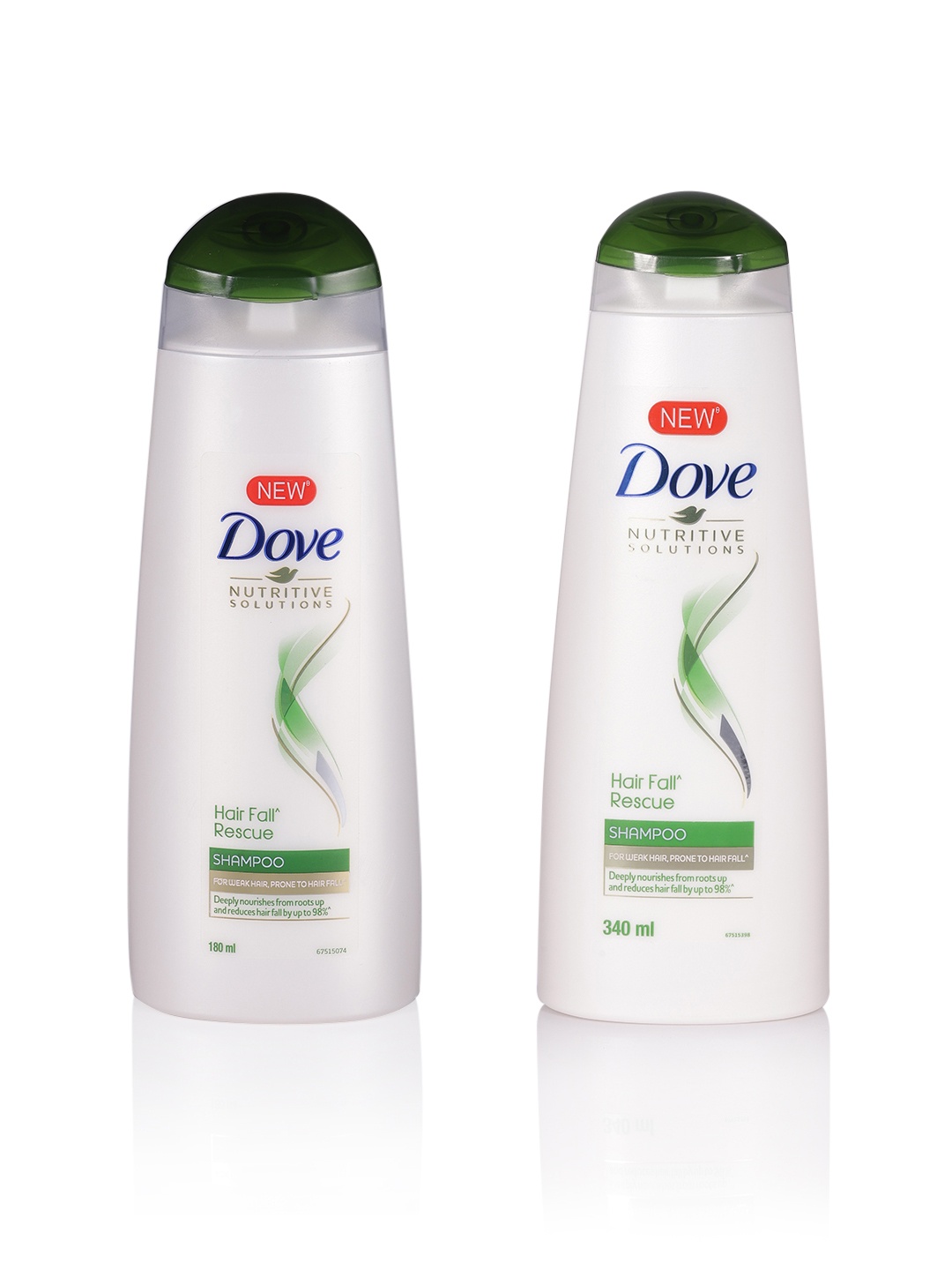 

Dove Set Of 2 Hair Fall Rescue Shampoos, White