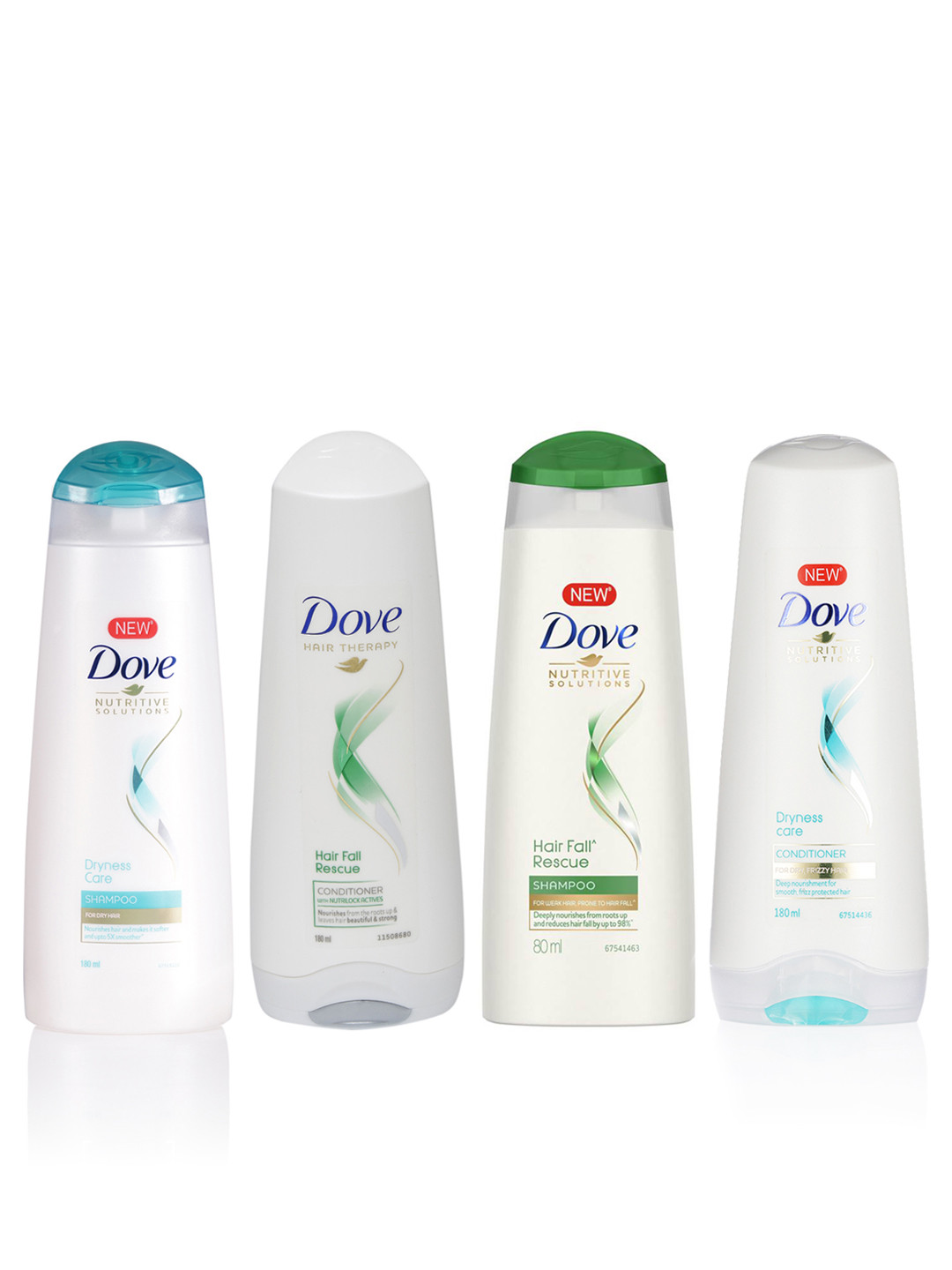 

Dove Set Of 2 Shampoos & 2 Conditioners, White