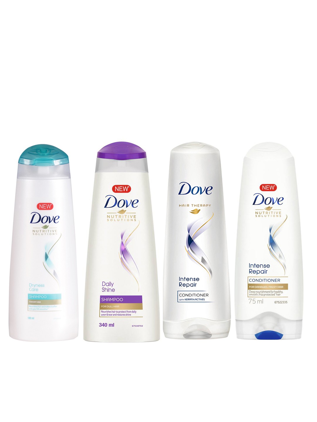 

Dove Set Of 2 Shampoos & 2 Conditioners, White