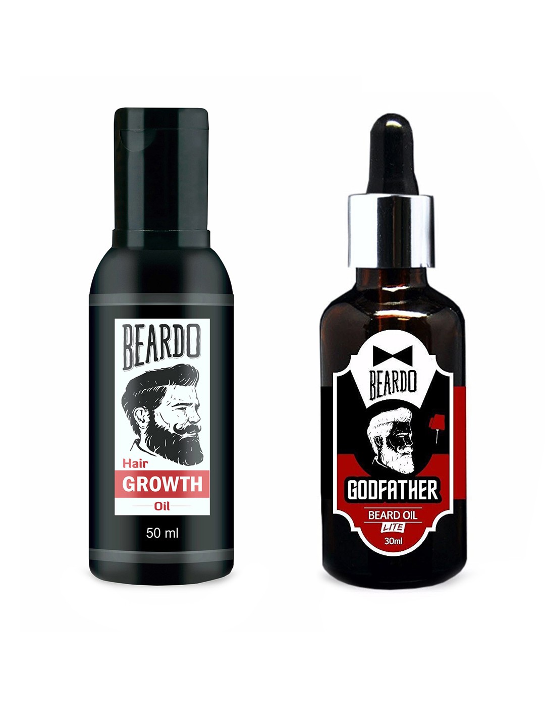 

BEARDO Men Set of Hair Growth & Godfather Beard Oil, Black