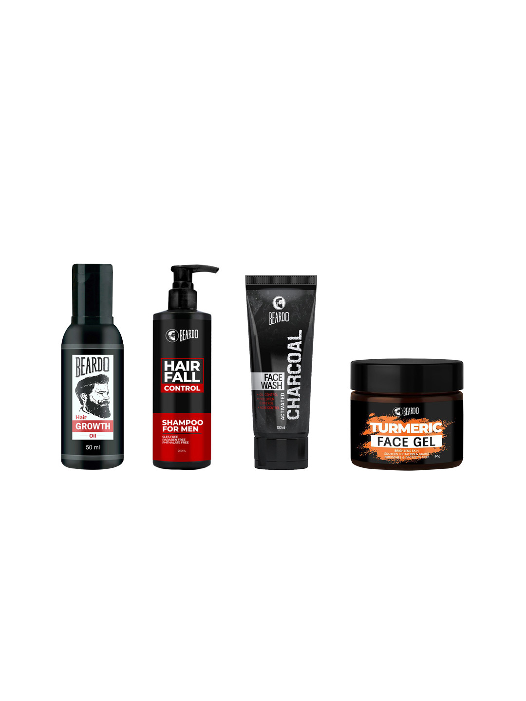 

BEARDO Men Set Of 4 Face Kit, Black