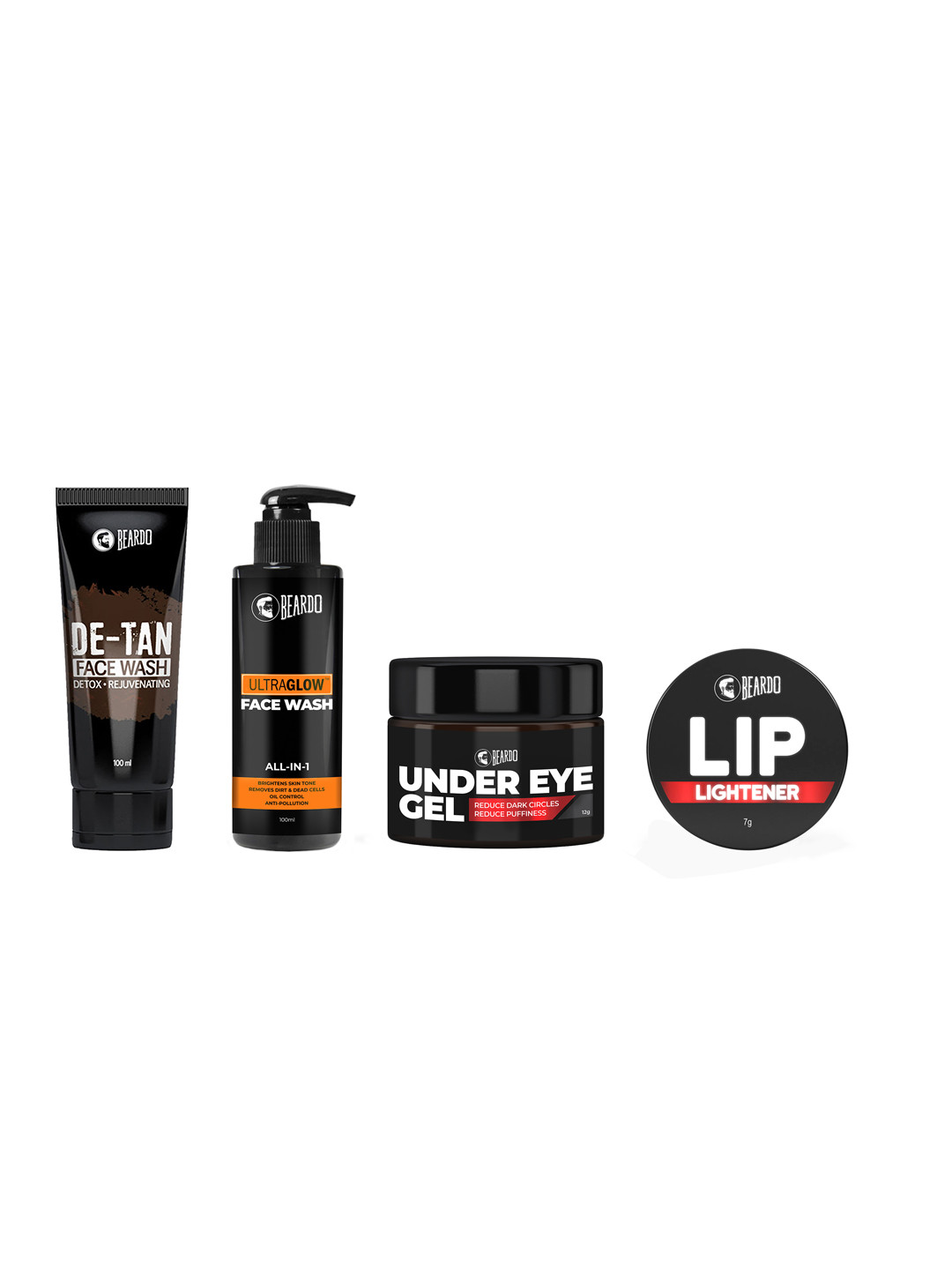 

BEARDO Men Set Of 4 Face Kit, Black