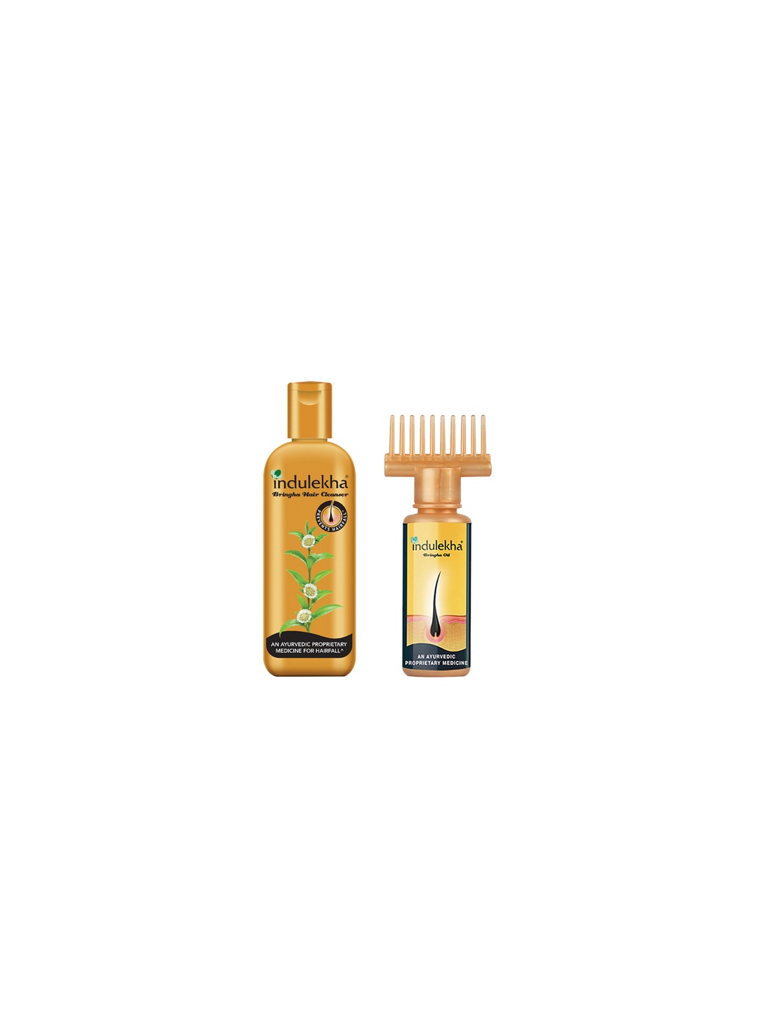 

Indulekha Bringha Set of Shampoo & Hair Oil, Gold