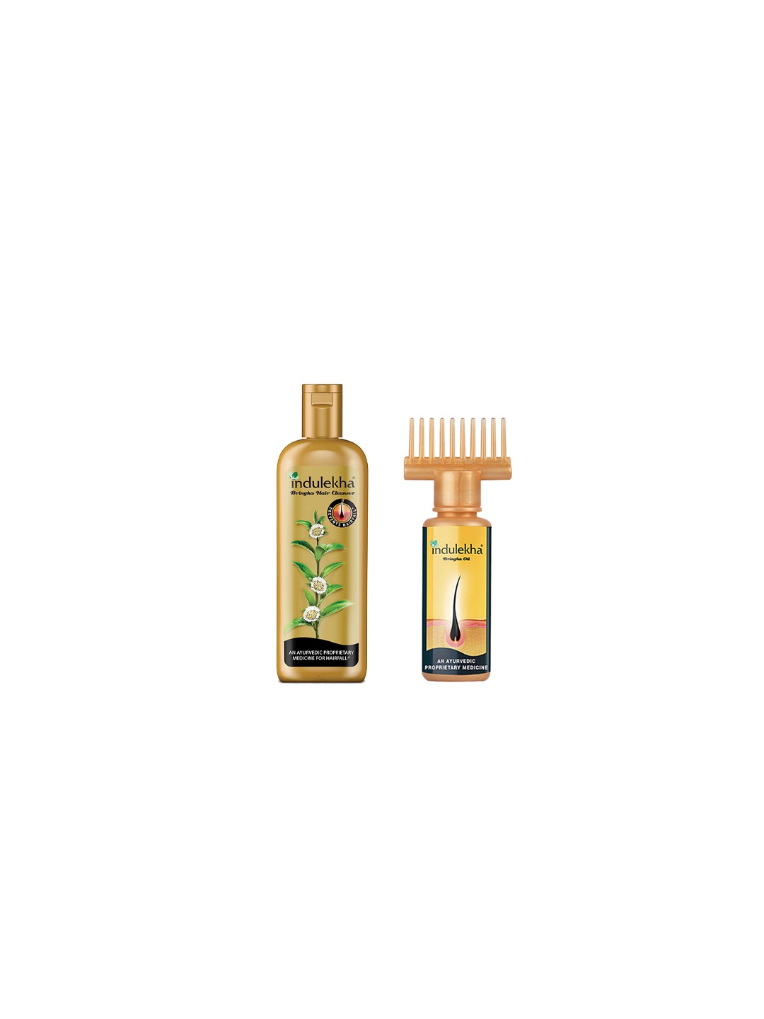 

Indulekha Bringha Set of Shampoo & Hair Oil, Gold