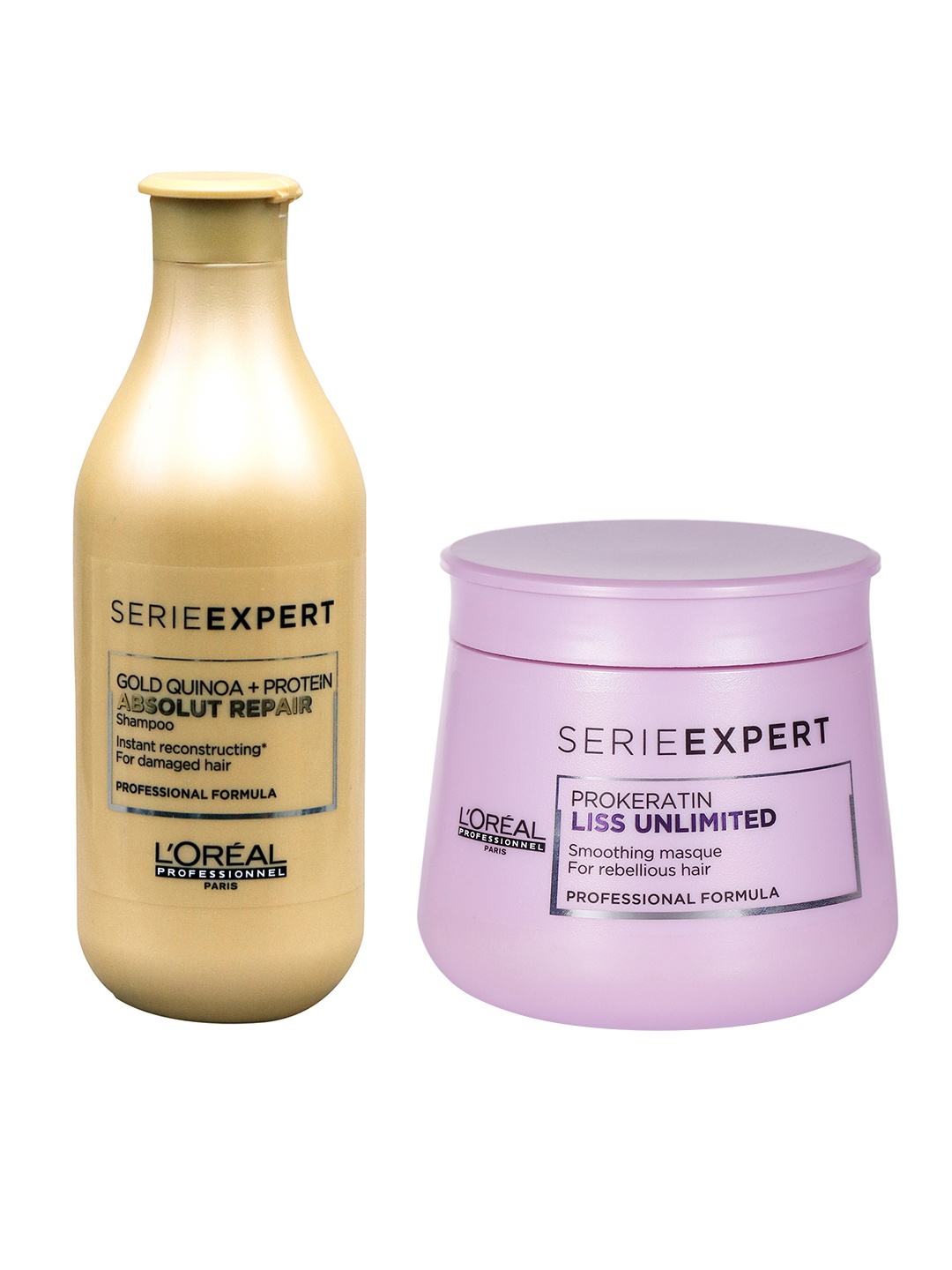 

L'Oreal Professionnel Gold Quinoa & Protein Repair Shampoo & Prokeratin Liss Masque, Lavender